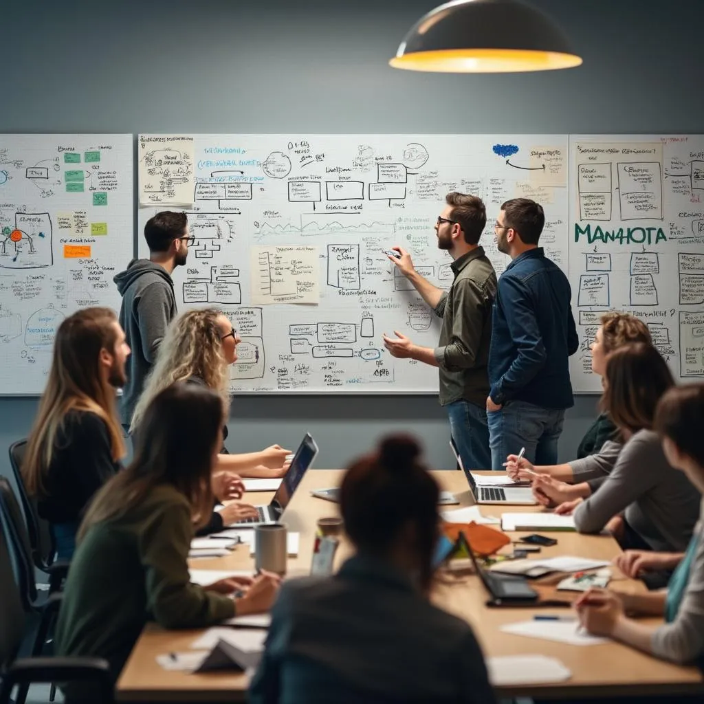 Session de brainstorming de l'équipe FinTechIA