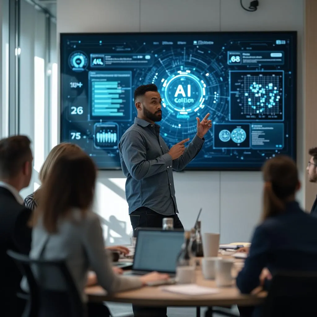 Présentation d'une solution IA par un membre de FinTechIA