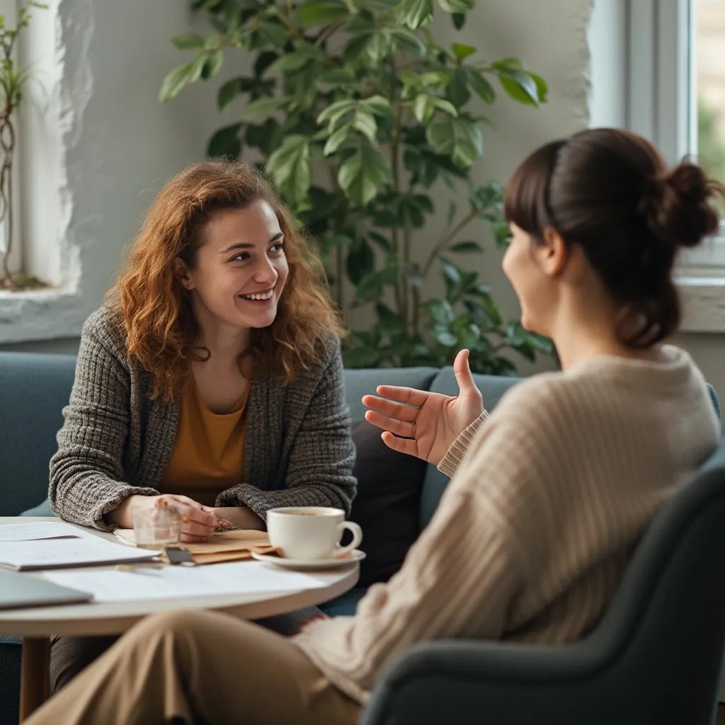 Discussion informelle et créative entre collègues de FinTechIA